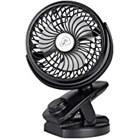 Los mejores  - Mini Ventilador Clip Ventilador 4400mAh Batería Ventilador De Escritorio USB Activado Ventilador Silencioso Pequeño…